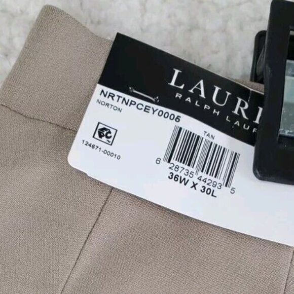 Ralph Lauren Ultraflex Pants Mens 36x30 Chino Classic Fit Beige Taupe Stretch - Picture 3 of 12
